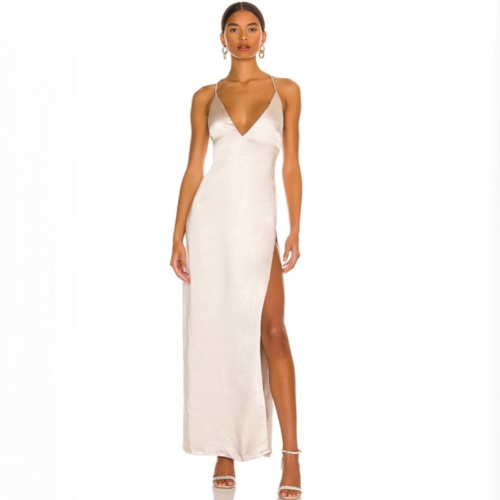 MORE TO COME Regina Maxi Dress in Champagne From REVOLVE Size XL